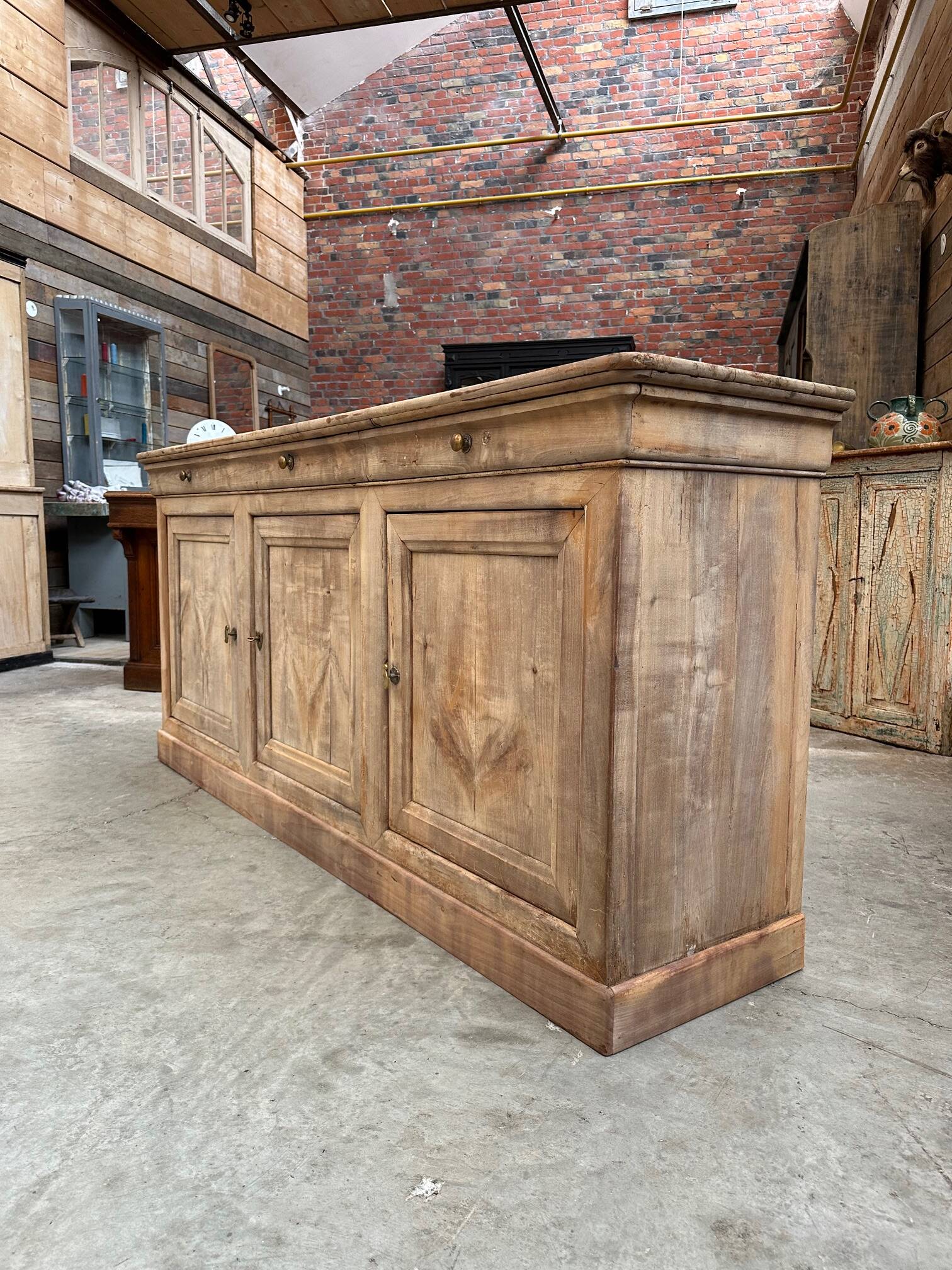 3-door cherry wood sideboard