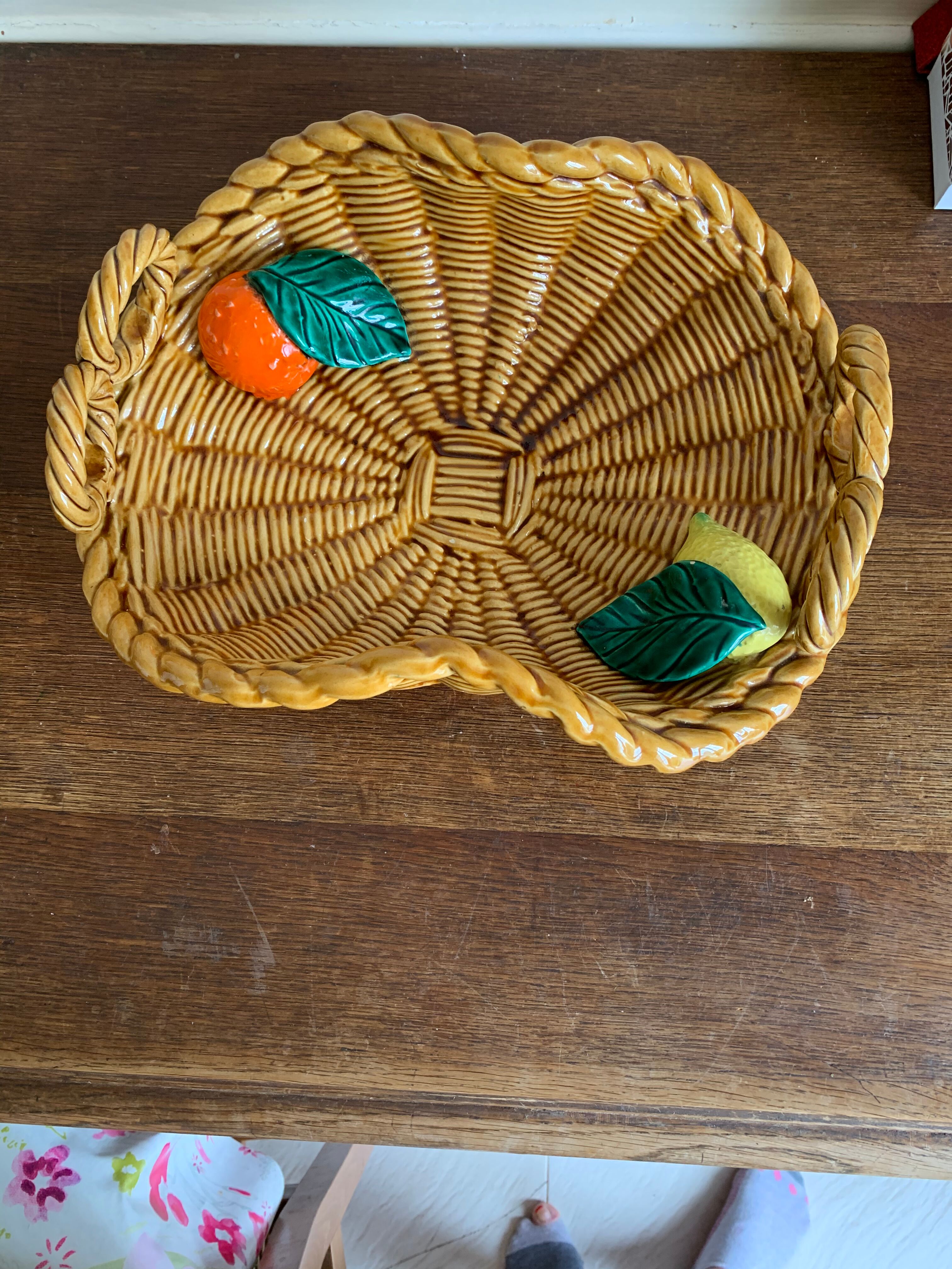 Large dish dabbling Vallauris