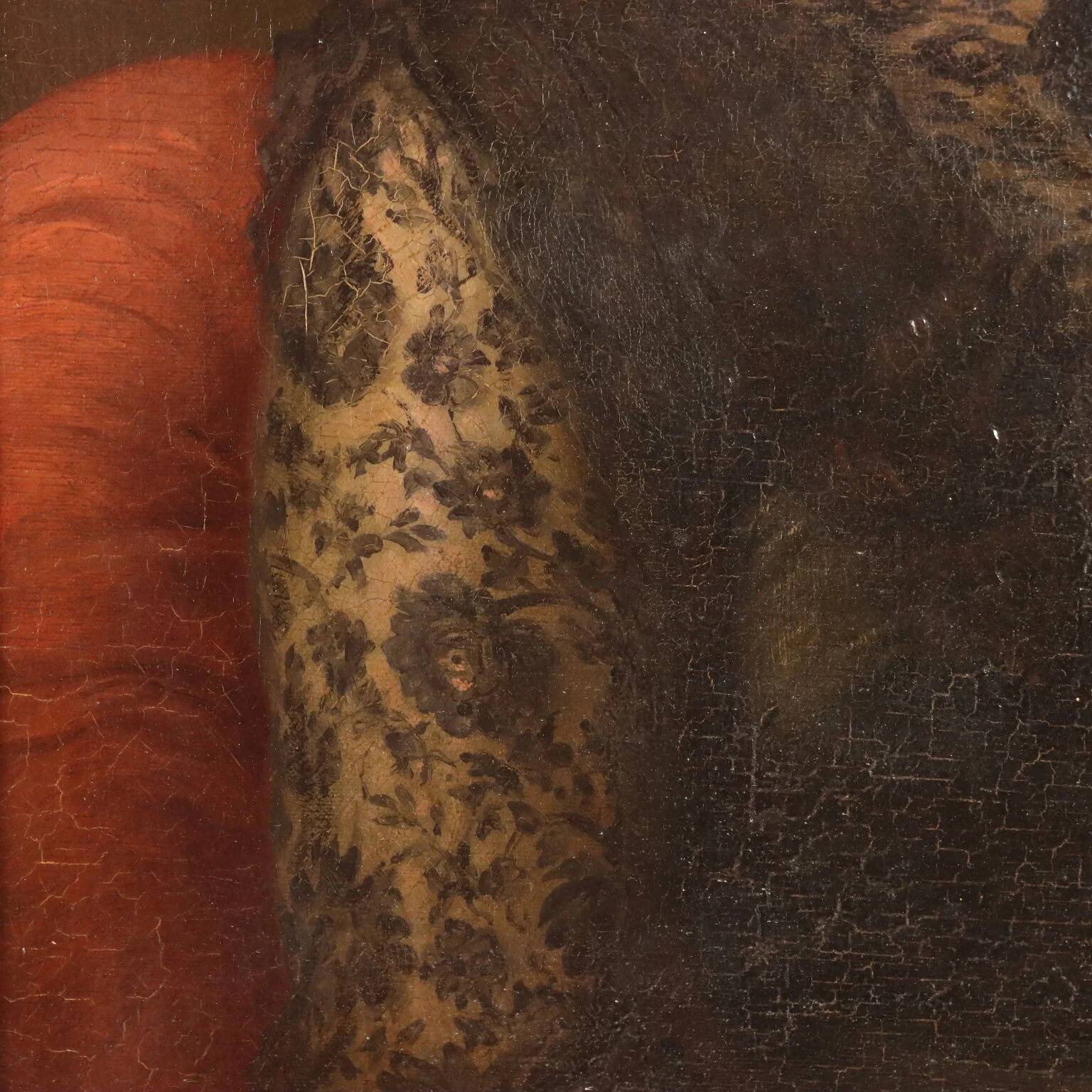 Old painting signed Roberto Fontana, oil on canvas, 19th century.