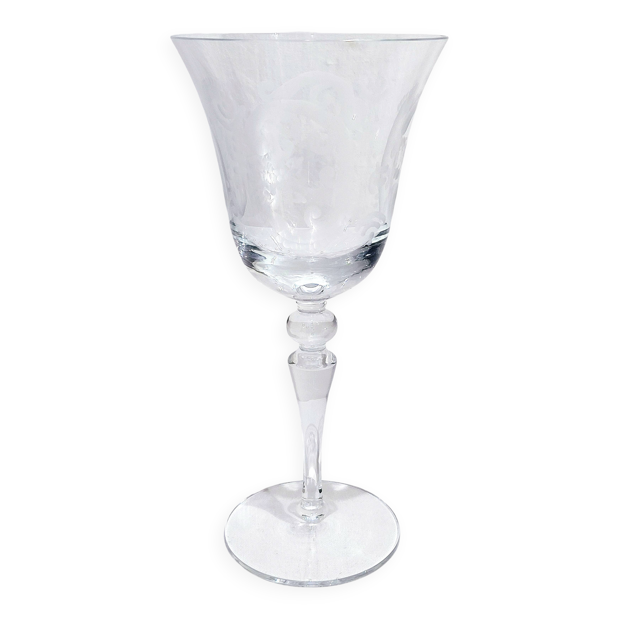 6 Monogrammed Wine Glasses C