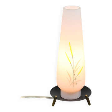 Mid-Century Italian Brass and Opaline Table Lamp