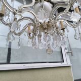 10-branch glass tassel chandelier