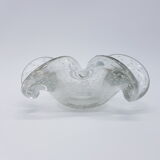Murano controlled bubble decorating glass ashtray
