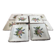 10 Square Dessert Plates by Emile Tessier, Malicorne