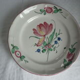 Lot de 3 assiettes faience de l 'Est fleurs