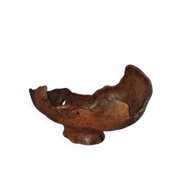 70s olive wood monoxyl cup