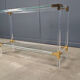 Brass and lucite console table, 1970s