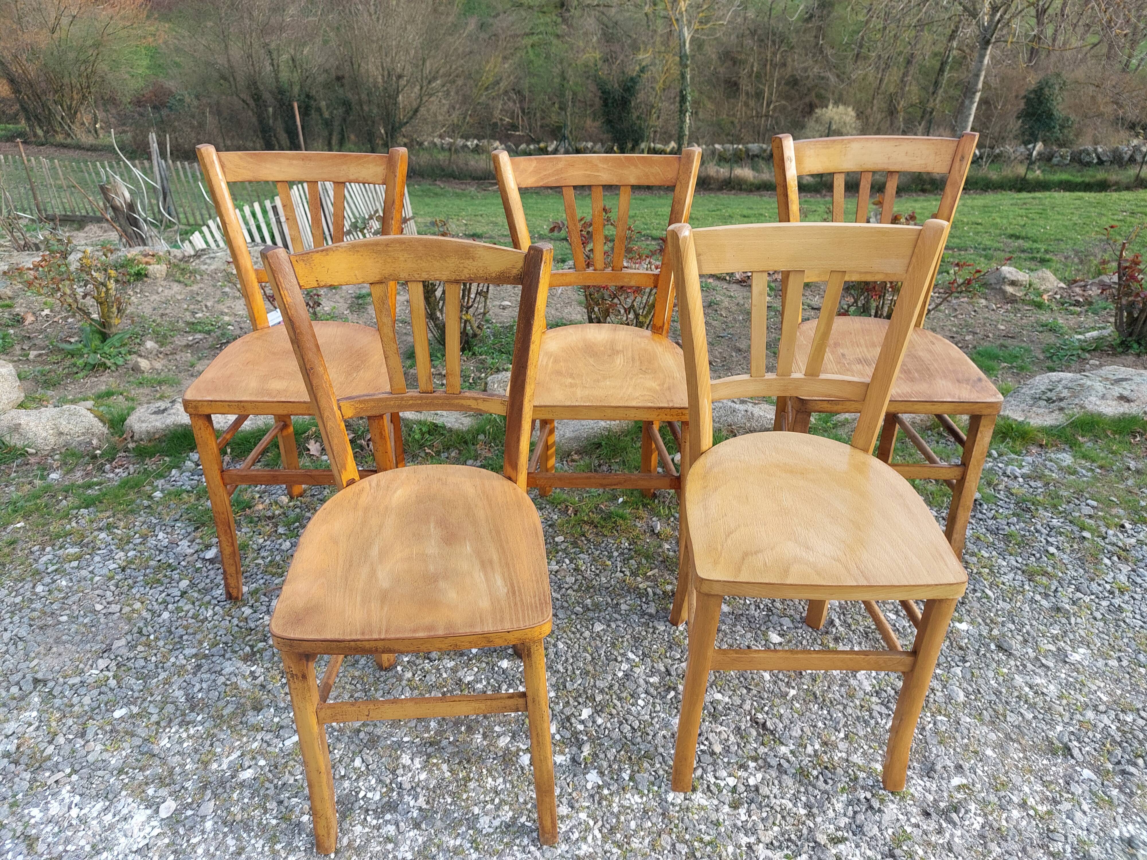 5 bistro chairs, brand Luterma France