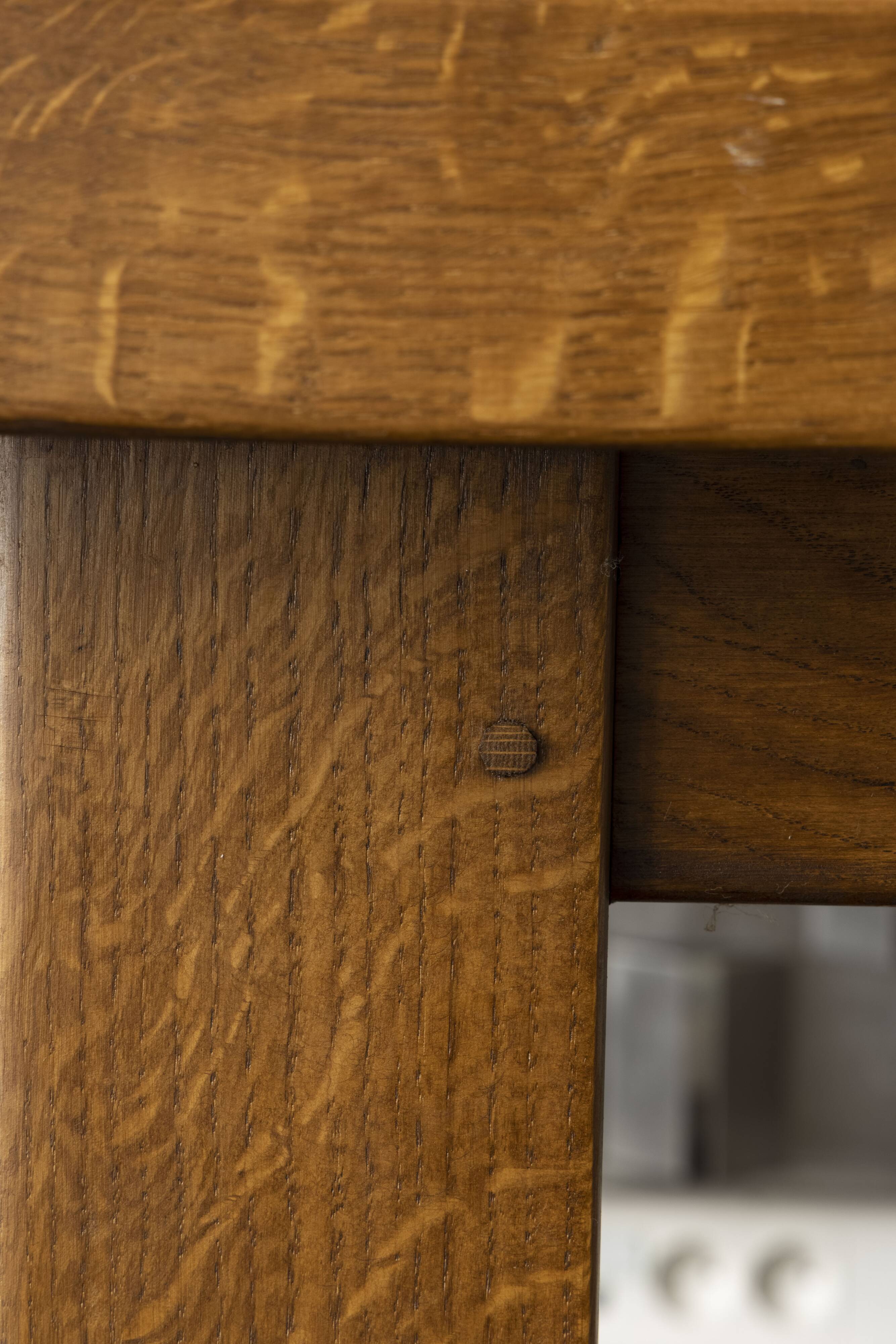 Solid wood dining table, 1970s