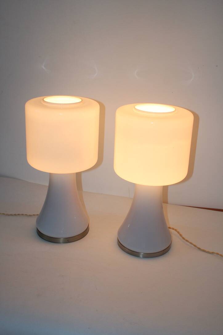 Vistosi Murano Lamp Vintage 70 Italy x2