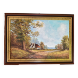 Oil on canvas landscape