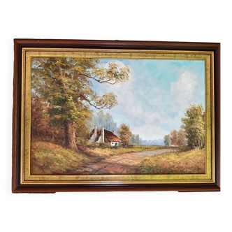Oil on canvas landscape