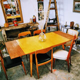 Vintage  table with compass feet 1960s