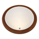 Round teak mirror, 1970s – vintage, diameter 70 cm