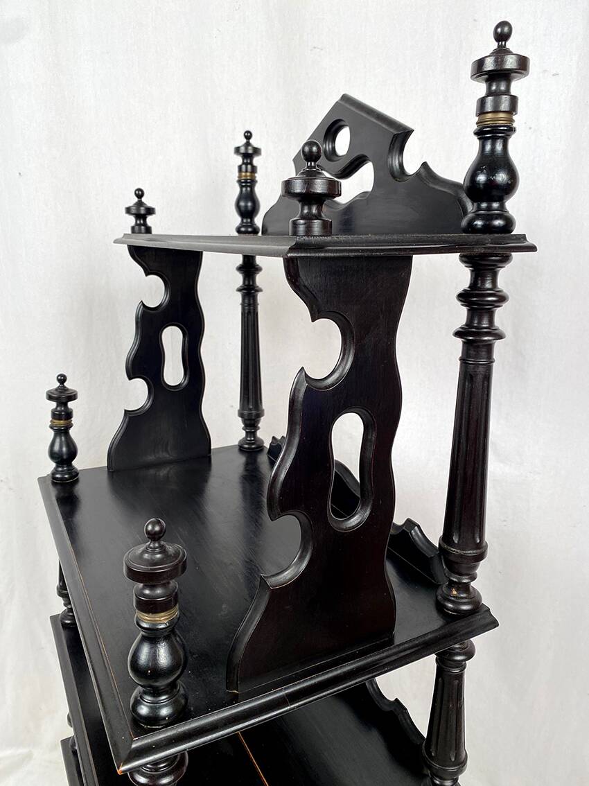 Meuble à partitions Napoléon III en bois noirci