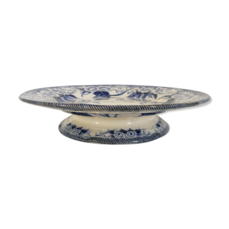 COMPOTIER FORMER FAIENCE CREIL MONTEREAU MODEL FLORA LISERON FOOT SHOWER