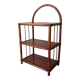 Vintage bamboo and rattan standing shelf