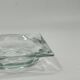 Vintage square glass ashtray, minimalist design.