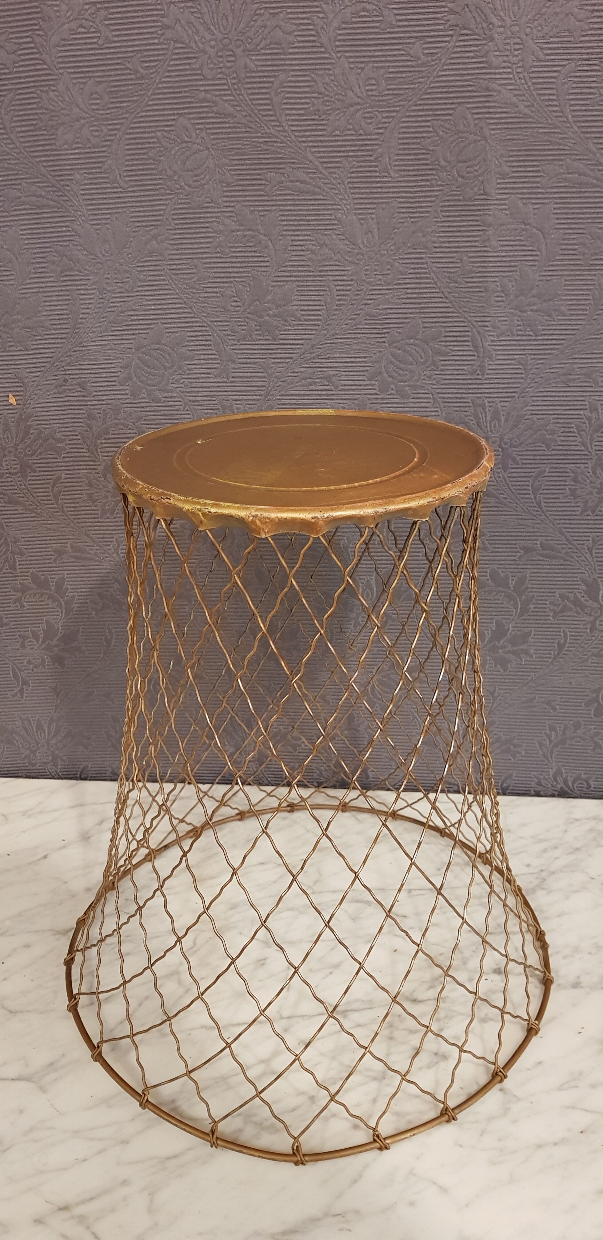 Brass paper basket