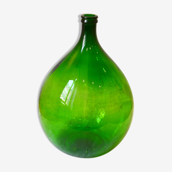 Dame-jeanne bonbonne 54 L verre vert années 70