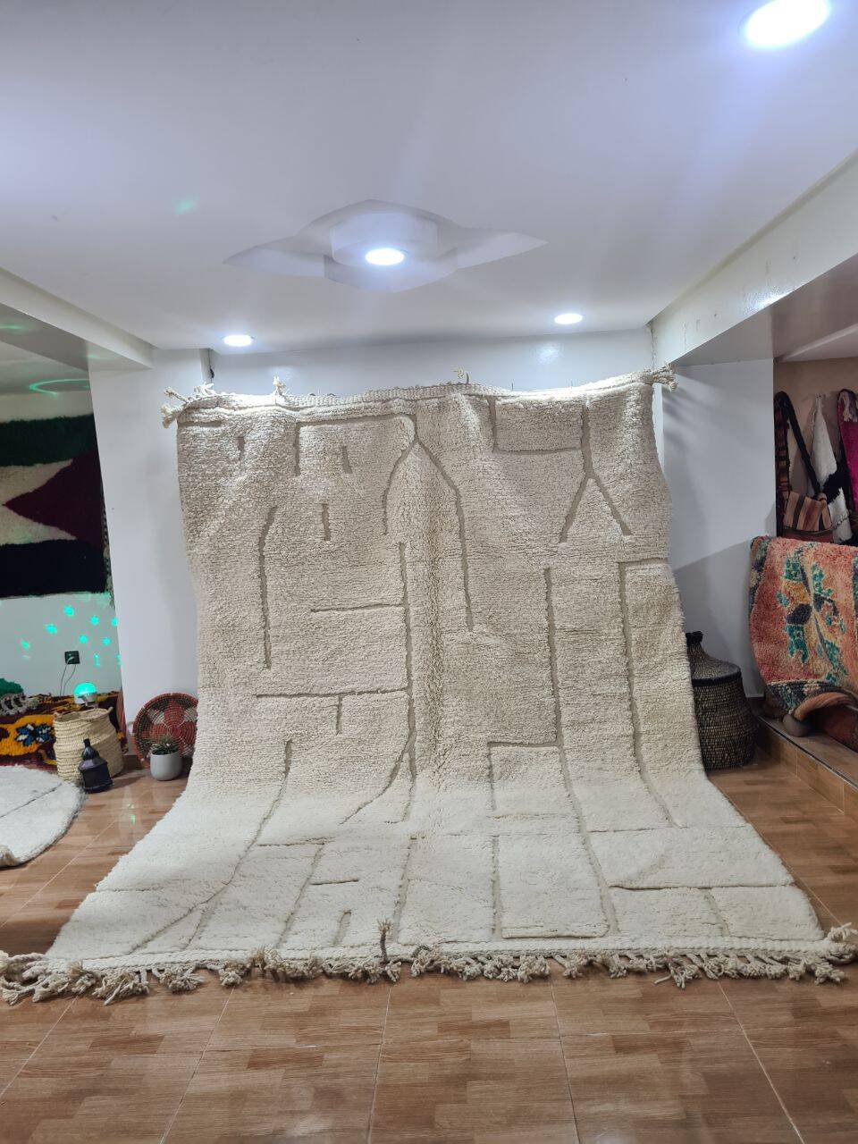 Handmade wool Berber rug 300X200 cm