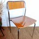 5 Marbled brown formica chairs