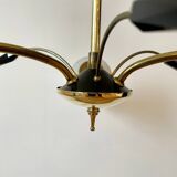 1960s tulip and spike chandelier with 3 lights