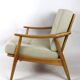 Beige boucle german bund armchair, 1970s