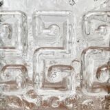 Large Finnish glass block vase from the mid-century by Tamara Aladin for Riihimäki, 1960s.