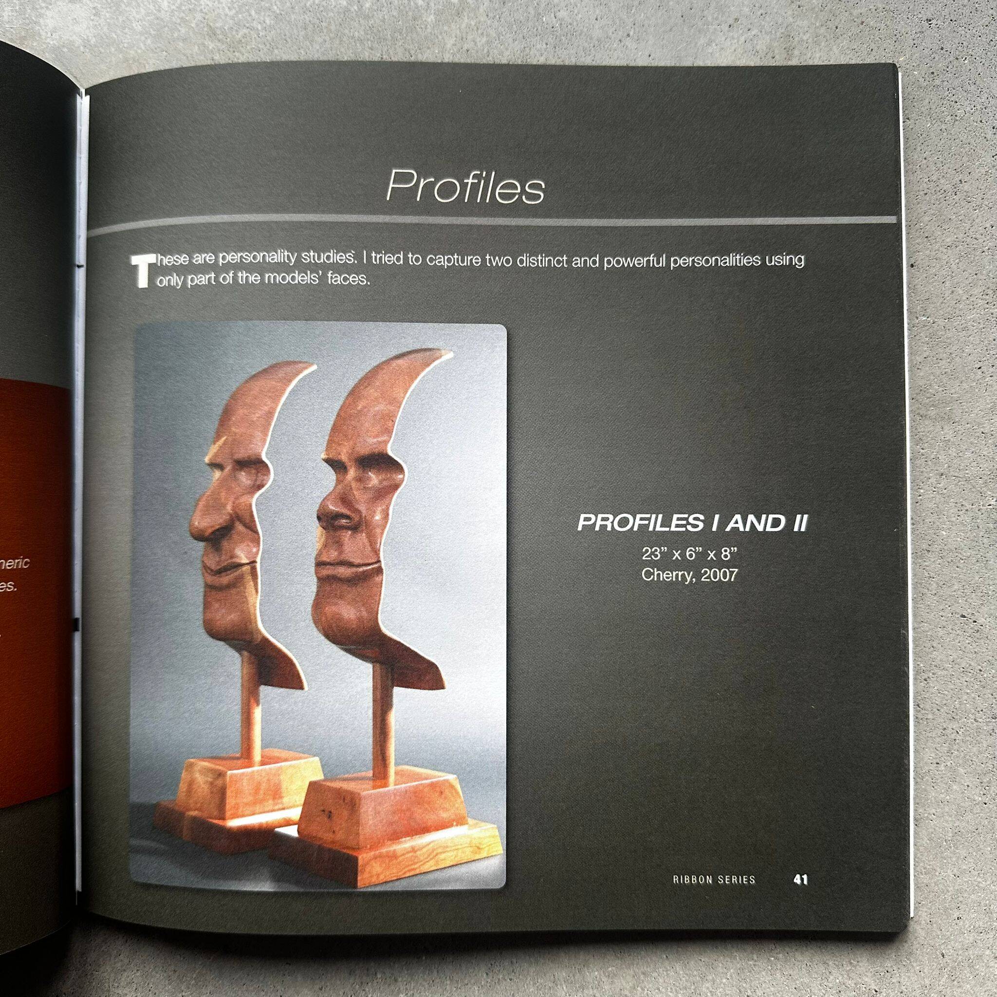 "Profile II" hand-carved 3D sculpture by Lawrence Schneider, 2007