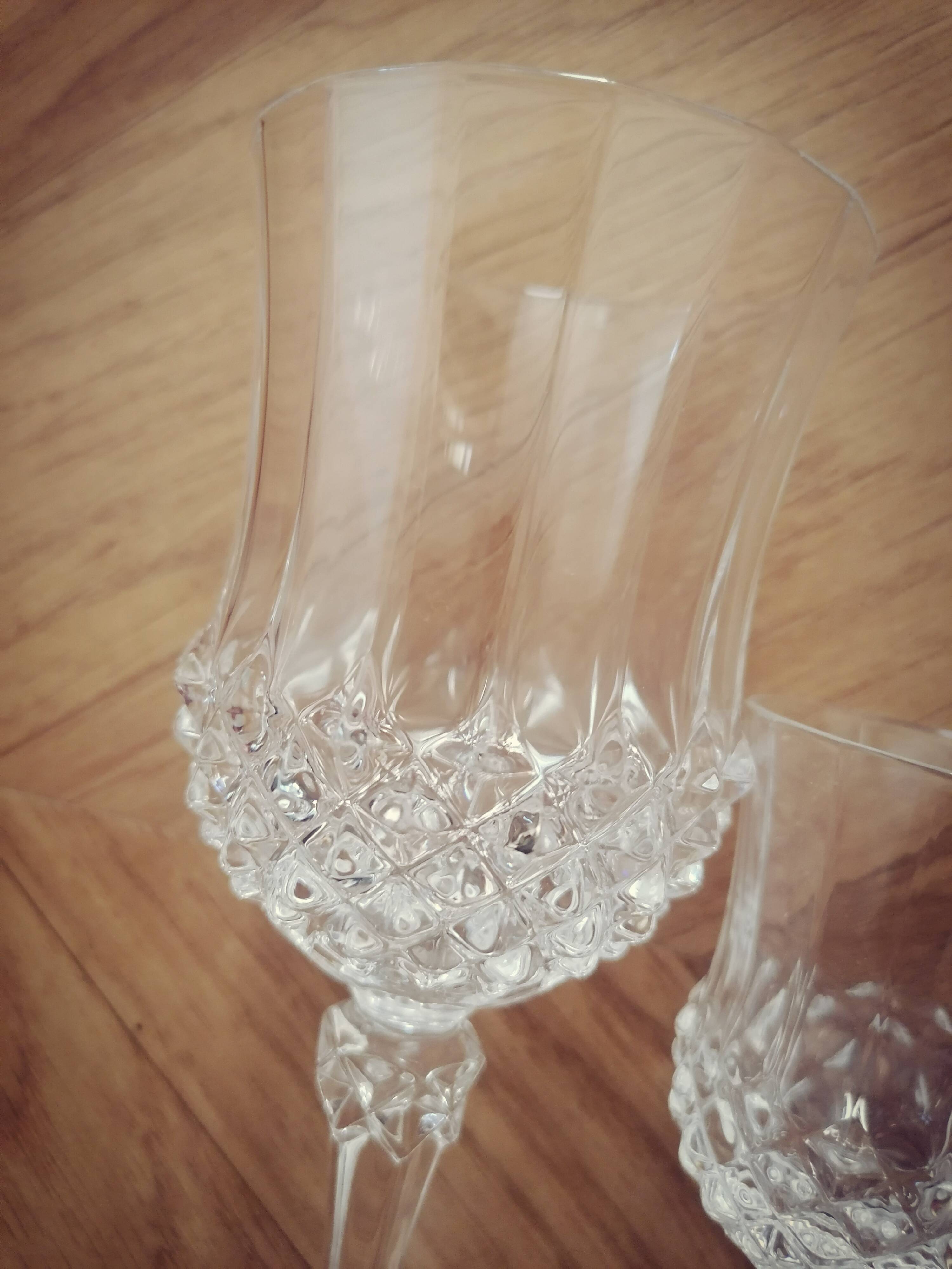 Many crystal glasses