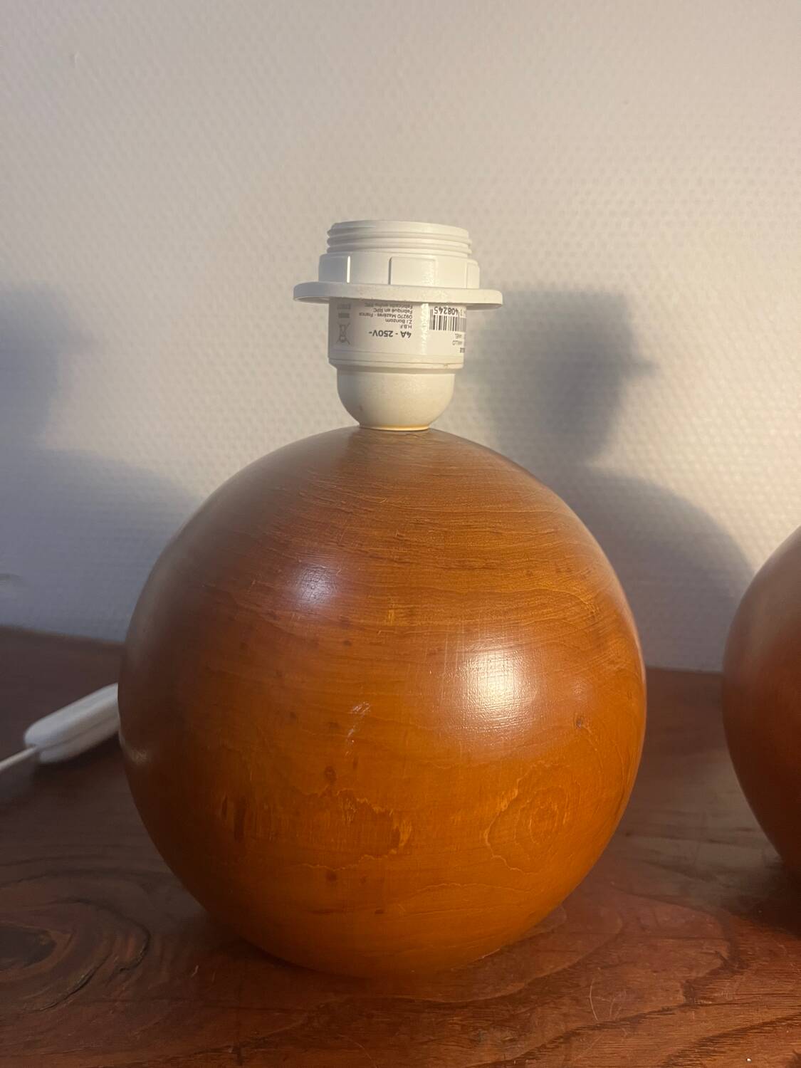 Pair of vintage IMT solid wood lamp bases