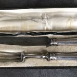 Carving cutlery set for leg of lamb, félix frères silverware