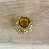 Bouteille 70s en verre jaune