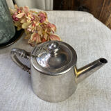 Silver-plated metal teapot, France, Art Deco