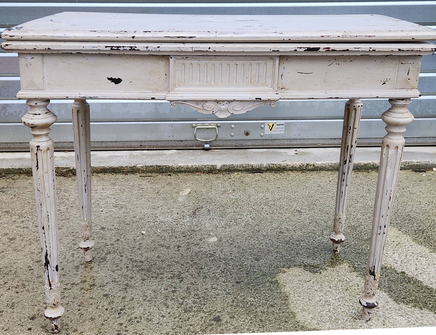 Antique console table with wallet top