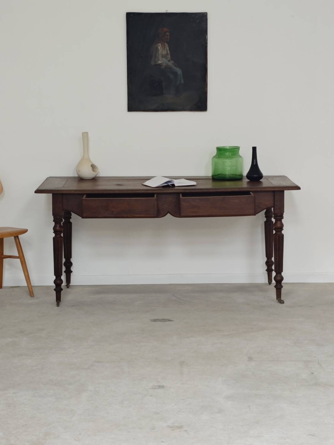 1940s farmhouse table in solid oak