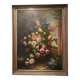 Grand tableau - huile sur toile - vase de fleurs - signé Arcangelo Monzio Compagnoni