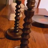 Pair of brutalist 40s lamps