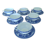 Set of six porcelain cups