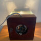 Vintage stepped glass lamp in Desny style