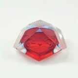 Diamond-Shaped Murano Glass Ashtray/Vide Poche by Flavio Poli for Seguso