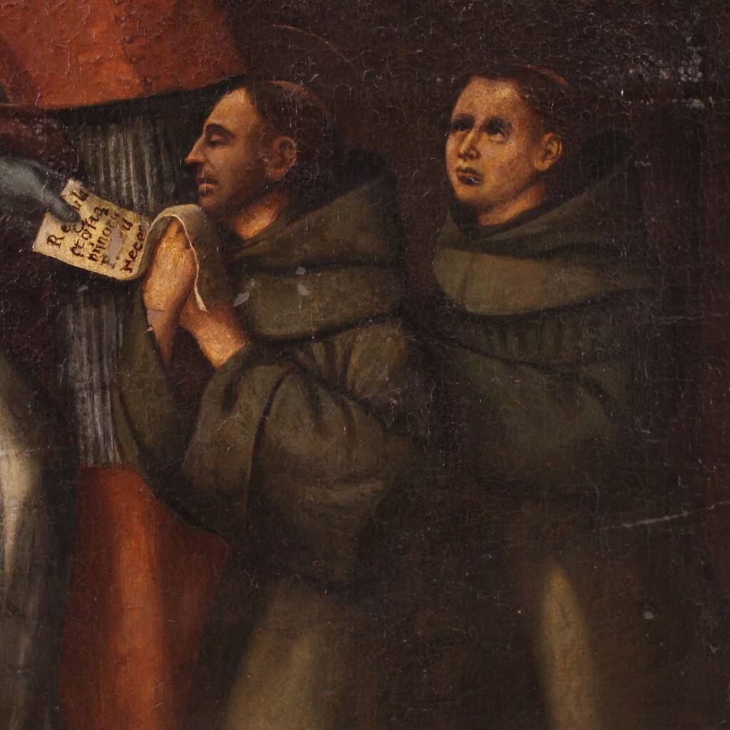 Great 17th century painting, Innocent III confirms the Franciscan Rule