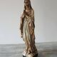 Large & Old Virgin in Plaster Signed Pieraccini