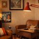 Vintage 1970s carrot Twist T1 architect lamp - 65 cm