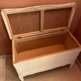 White wooden storage chest