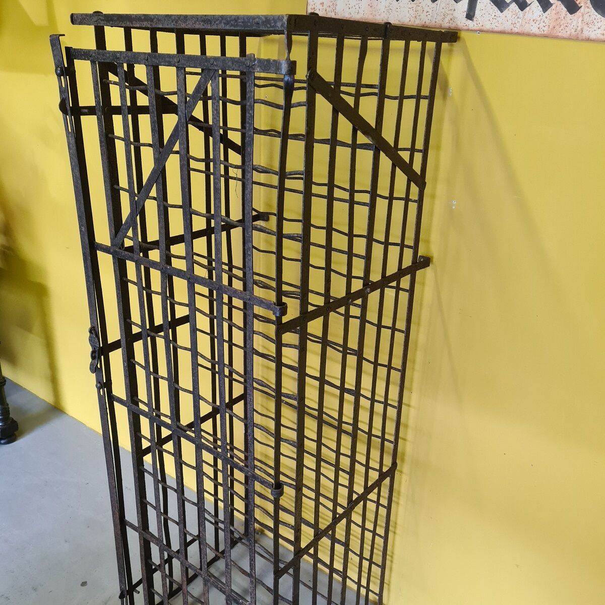 French metal wine vault from Rigidex, from the mid 1900s