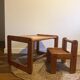 Children's desk and its wooden seat from the 80s