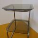 Table d'appoint verre fumé et chrome