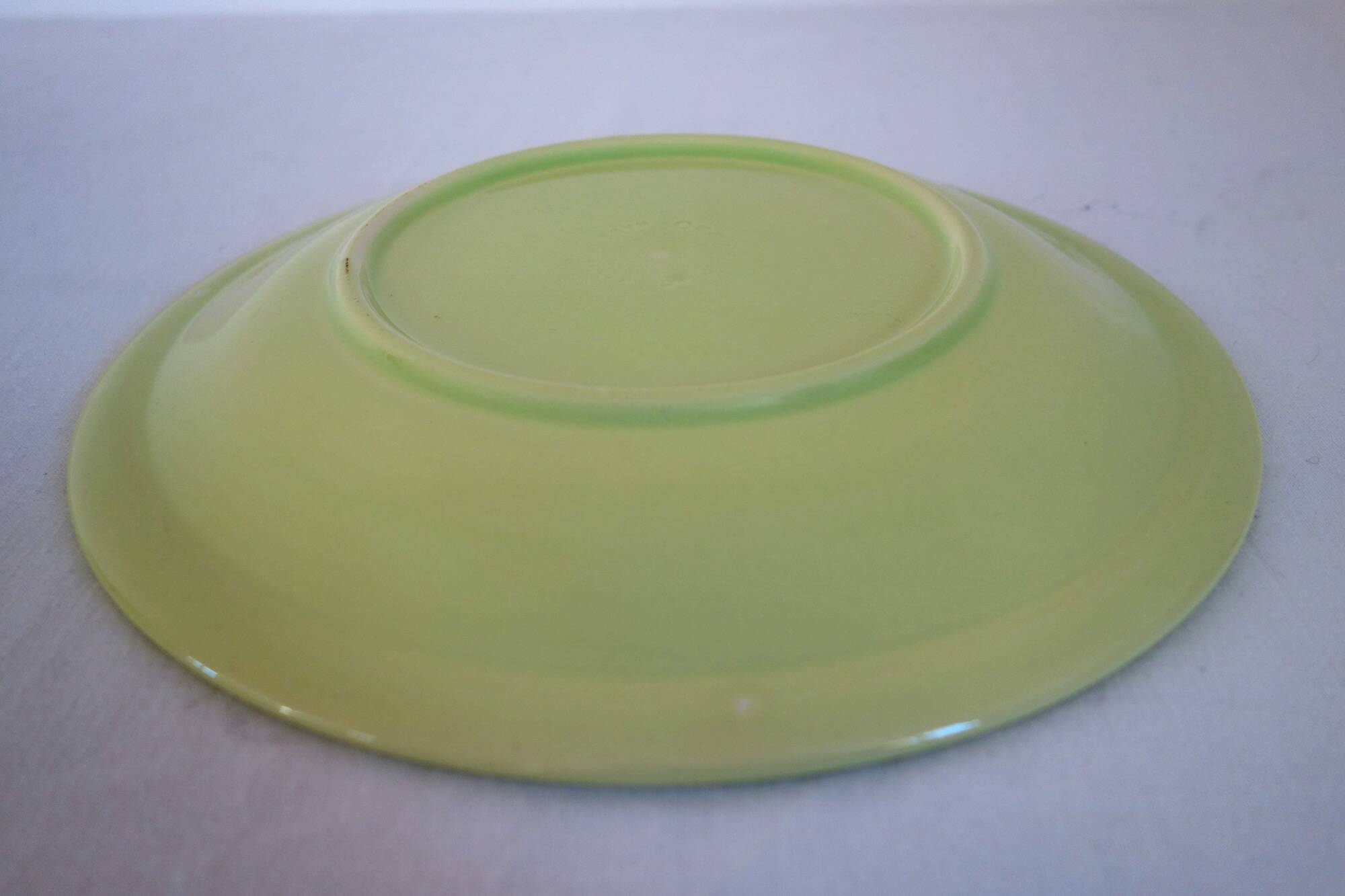 6 antique dinner plates and serving dish Ceramiche, Italy